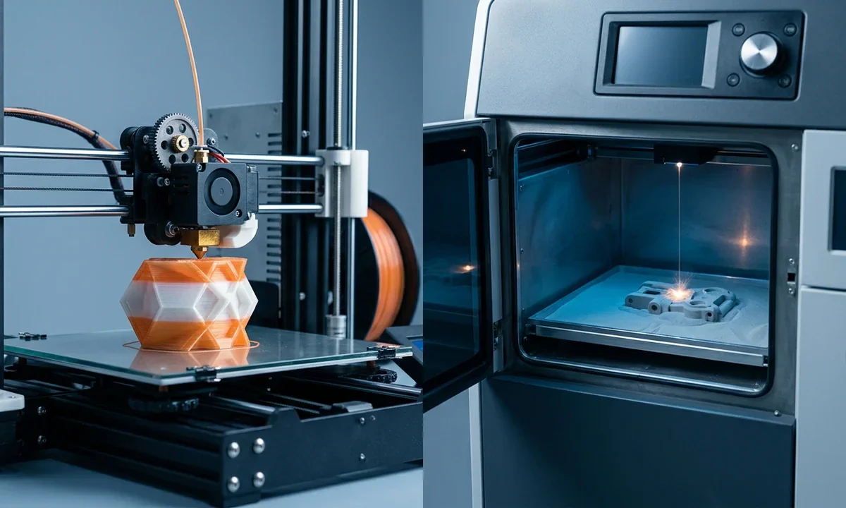 FDM vs SLS 3D Printing: Filament Mechanics vs Powder Bed Freedom