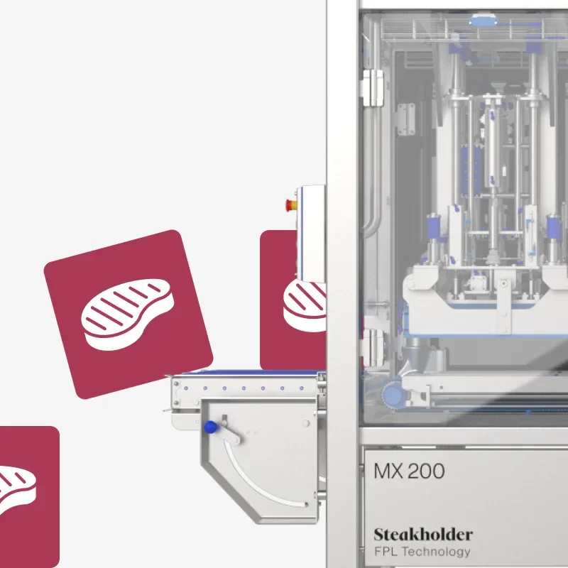 Steakholder MX 200 machine for 3D printing meat with FPL Technology.